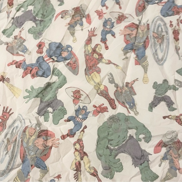 Pottery Barn Kids Marvel Comics Hero Twin Flat Sheet Hulk Captain America - Picture 9 of 16